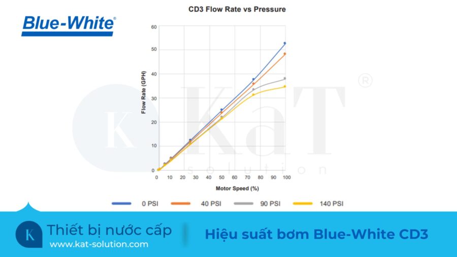 Hiệu suất bơm định lượng Blue White CD3