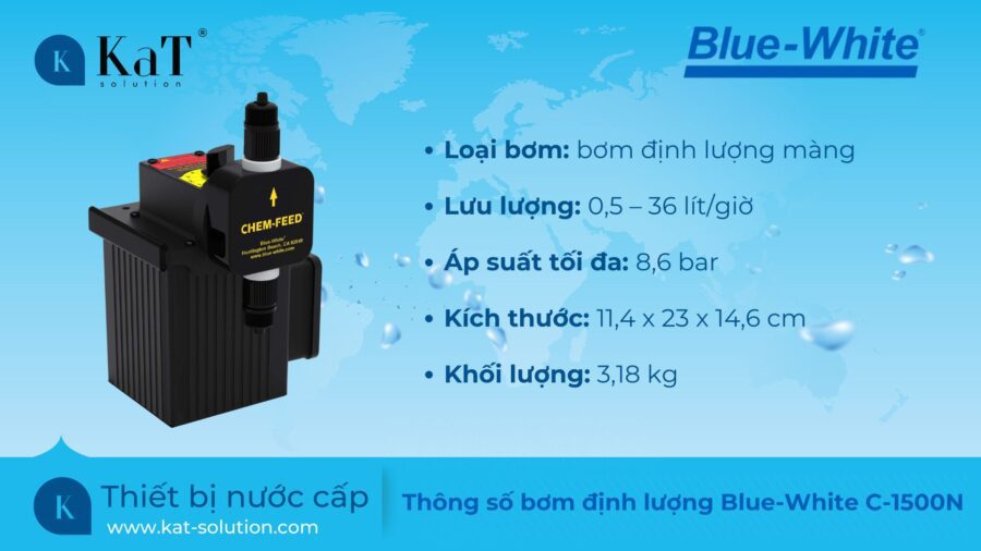 Thông số bơm định lượng Blue White C-1500N