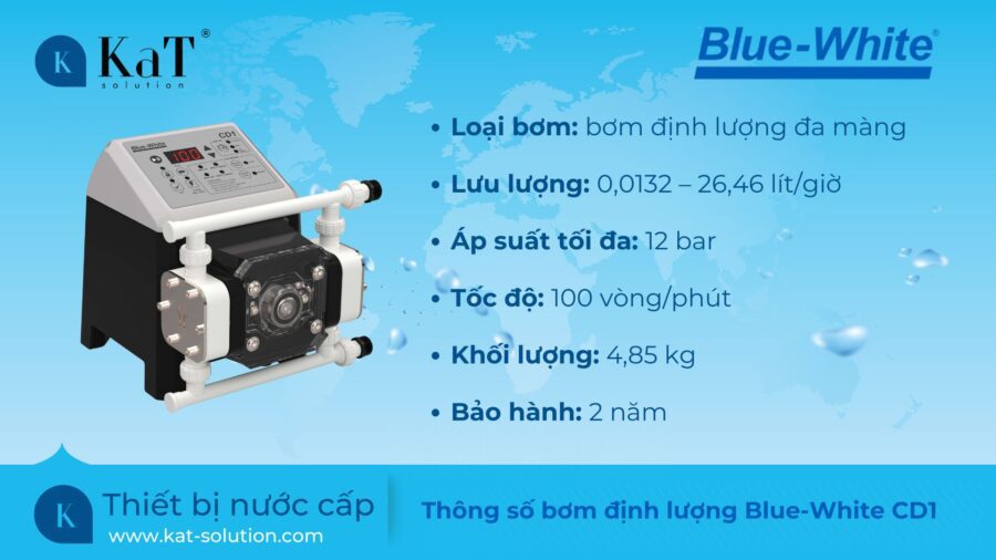 Thông số bơm định lượng Blue White CD1